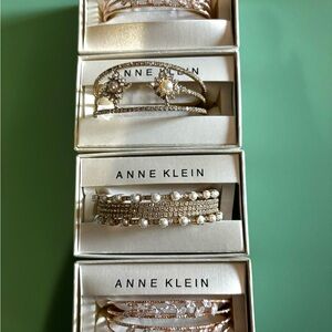 Lot of 4 Anne Kline bracelets with diamond like stones